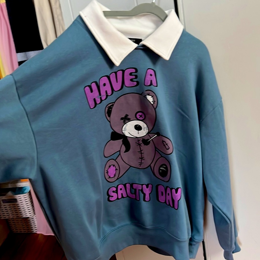 Edgy, Blue Teddy Bear, Graphic Tee ❢☂️❢